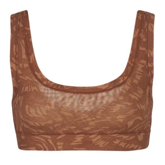 Skims summer mesh scoop bra latte swirl size medium - Picture 1 of 3